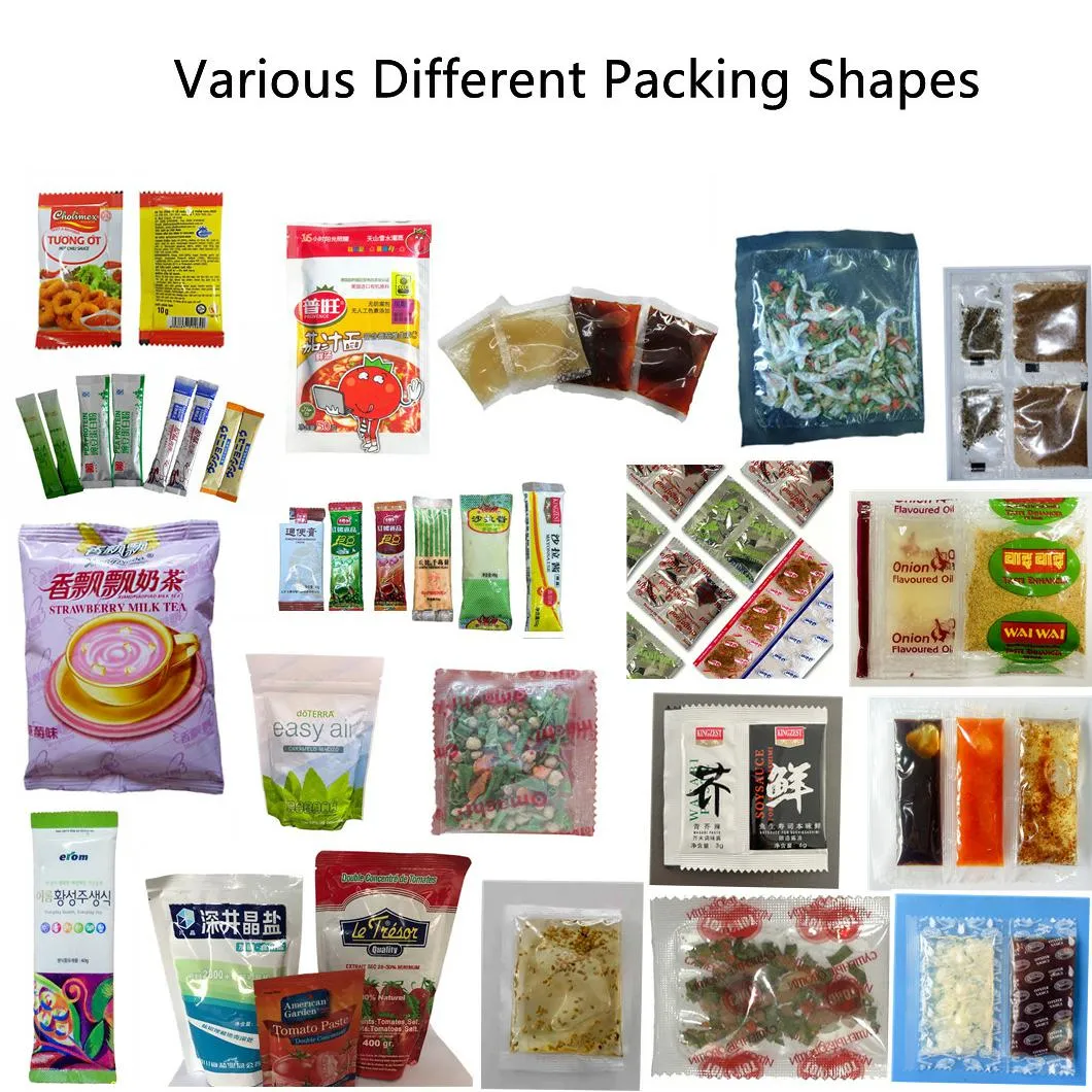 Automatic Vertical Vffs Ketchup/Tomato Paste/Sauce Pouch Packing Machine Filling Sealing 10-100g Small Sachet Mayonnaise/Jam/Salt in Custom Bag Self-Tech