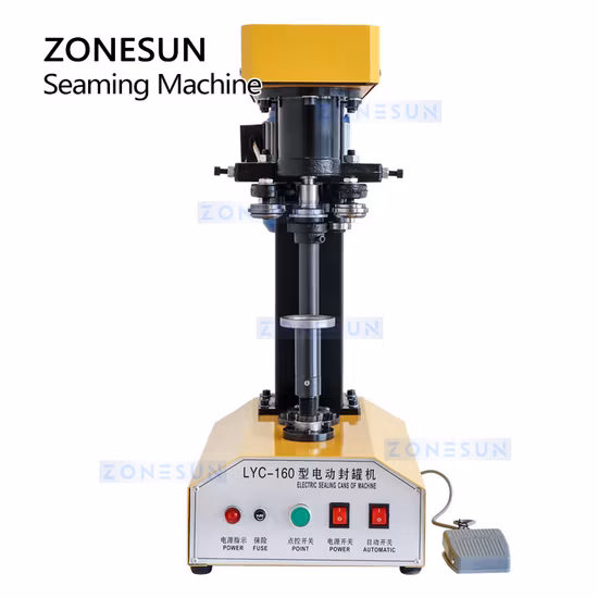 Máquina de tampar latas de refrigerante semiautomática Máquina de fechar latas Seladora de latas