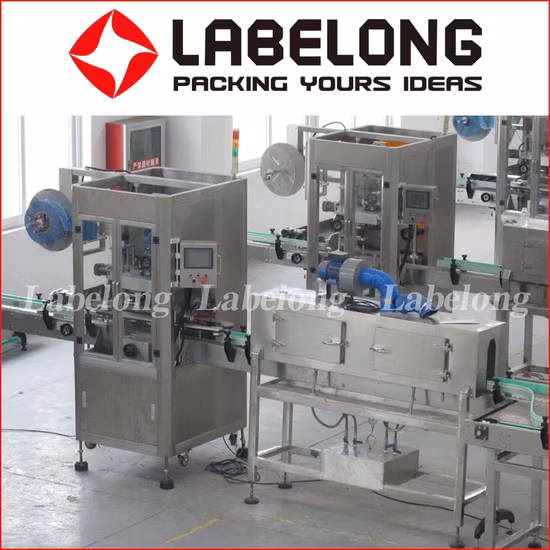 Máquina automática de rotulagem de garrafa pet/vidro de 6000-18000bph de cabeça única/dupla com manga retrátil